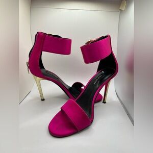 Nine West Fuchsia and Gold Heels